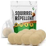 Squirrel Repellent Outdoor, Chipmunk Repellents Outdoor,Natural Squirrel Deterrent,Repellent for Squirrels, Squirrel Repellent Indoor Attic, Squirrel Repeller for Gardens/Attics/Cars/Bird Feeders-10P