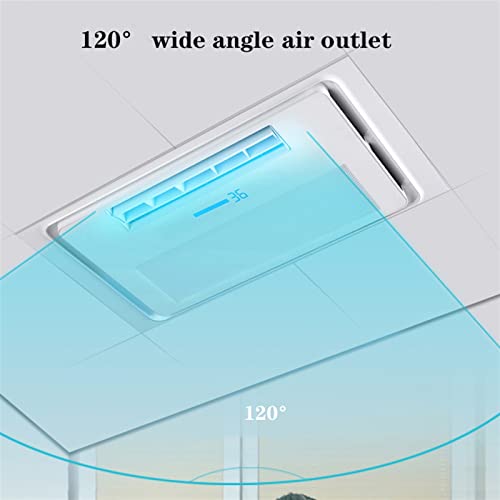 Ventilador de ventilación 30×60CM con iluminación, combo ventilador integrado de techo con motor DC de frecuencia variable y velocidad ajustable, extractor potente para baño miniatura 4