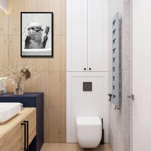 3Pcs Cute Otter Bathroom Wall Art Funny Black And White Animal Canvas Poster Prints Fashion Bathroom Painting for Home and Office Restroom Home Decorations Unframed by VONFRAENIT - Used condition - Image 7
