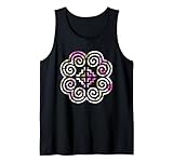 Hmong Floral Logo Design Culture Heritage Indigenous Tank Top