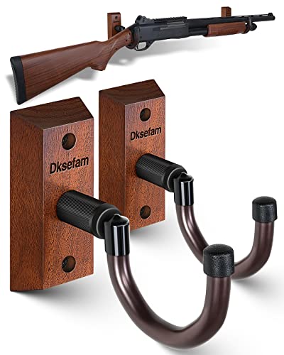 Gun Racks For Wall, Gun Wall Mount For Storage Rifle, Hardwood Gun Hanger For Store Shotgun, Heavy Duty Steel Hooks With Soft Rubber Pad, Gun Hook For Horizontal Display, Wall Gun Rack For Store Bow #TOP20
