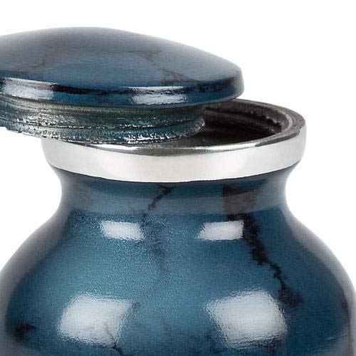 Perfect Memorials Custom Engraved Washed Denim Keepsake Cremation Urn