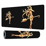 Y YIHANGBEST Sexy Golden Witch in Hat Mouse Pad XL Gaming Mouse Keyboart Mat for Desk,Computer,Office,Home 35.4'X15.7'