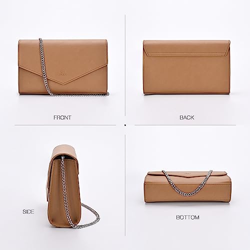Image of GM LIKKIE Clutch Purses for Women, Evening Crossbody Envelope Handbags | GM LIKKIE Small Faux Leather Shoulder Bag for party, wedding, cocktail and formal date night occasions