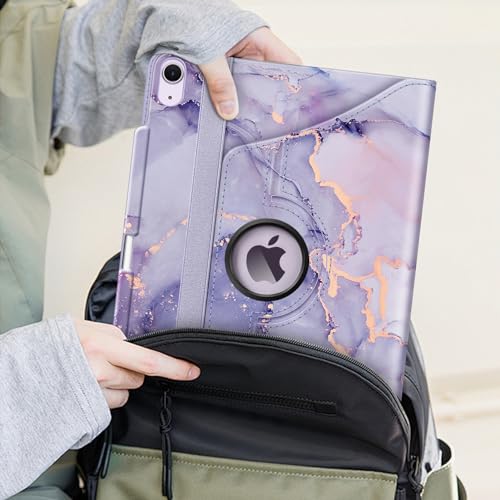 Fintie Rotating Case for iPad Air 13-inch M4/M3/M2 (2026/2025/2024) - 360 Degree Swiveling Protective Stand Cover with Pencil Holder, Auto Wake/Sleep, Lilac Marble by FINTIE - Used condition - Image 9