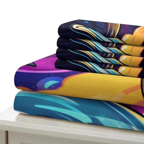 Parure de lit requin 3D housse de couette 140x200 avec fermeture éclair - 6