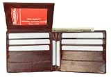 100%Genuine EEl Skin Bi-fold Mens Wallet Burgundy #E316