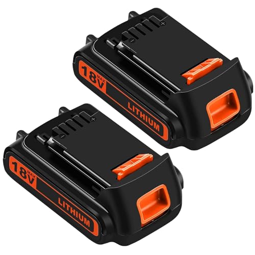 Dosctt 2pcs BL1518-XJ 18V 3.0Ah Batterie de Rechange pour Black Decker 18V Batterie BL2018-XJ BL1518-XJ LB20 LBX20 LBXR2020-OPE LBXR20B-2 LB2X4020 LST220