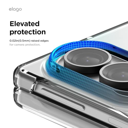 Image of elago Magnetic Clear Case for Samsung Galaxy Z Fold 8 Case | Compatible with MagSafe Charger, Strong Magnetic Power, Premium PC, Shockproof Bumper, Protective Cover (Magnetic Clear)