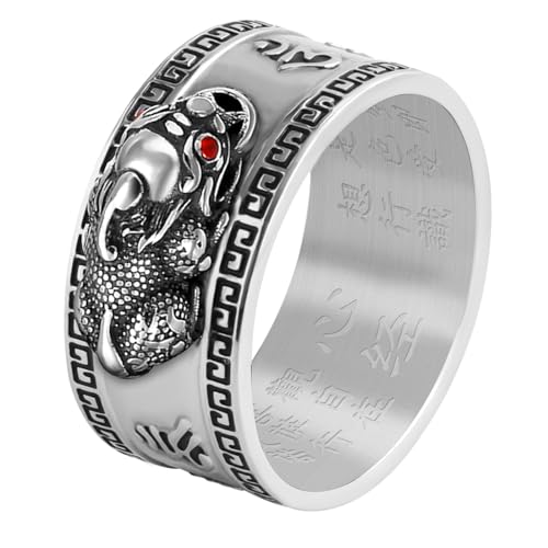 Image of Feng Shui PiXiu Mantra Ring - Lucky Wealth Jewelry
