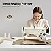ARPITUYN Industrial Sew Machine, 2000 Stitches/min Cast Iron Heavy Duty Sewing Machine with Accessory Kit and Adjusting Stitch Clamp, Straight Stitch Sewing Machine for Enthusiasts & Beginners