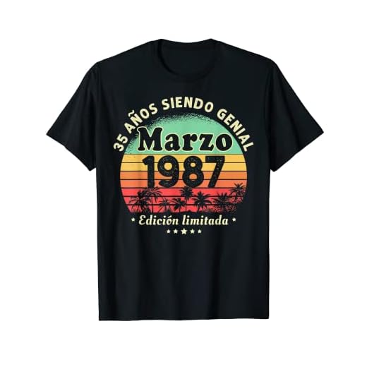 35 Años Cumpleaños Marzo 1987 Hombre Mujer Marzo 1987 35 Camiseta