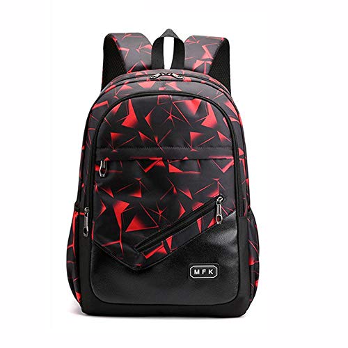 Mochila de tela Oxford roja multifuncional para ocio ligero y actividades exteriores