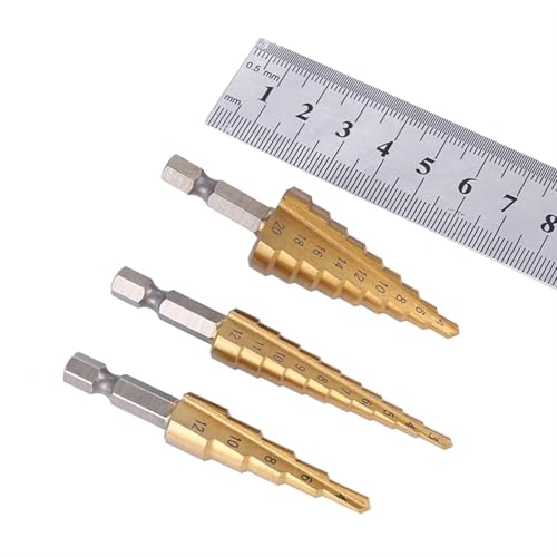 Forets étagés HSS 3-12 4-12 4-20 mm mèche métal bois queue hexagonale - 6