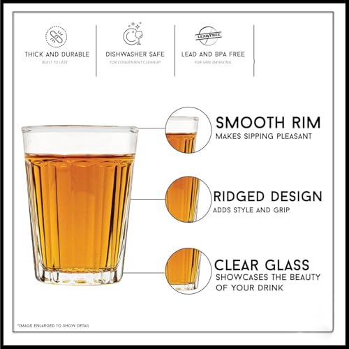 Image of bellemax Classy Shot Glass for Espressos, Spirits & Liquors,Whiskey, Vodka Shot, Tequila Shot, Wine Tasting, Cocktail Pour, Bar Accessory & Home Decor Parties Glasses Set of 6 (BR-04)