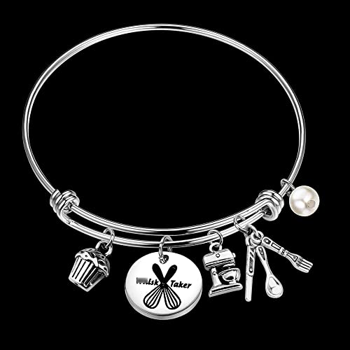 UJIMS Baker Gift Baking Bracelet W Taker Bangle Gift for Culinary Student Bake Lover Jewelry Pastry Chef Graduation Gift for Her (Baking Bracelet) - Image 4
