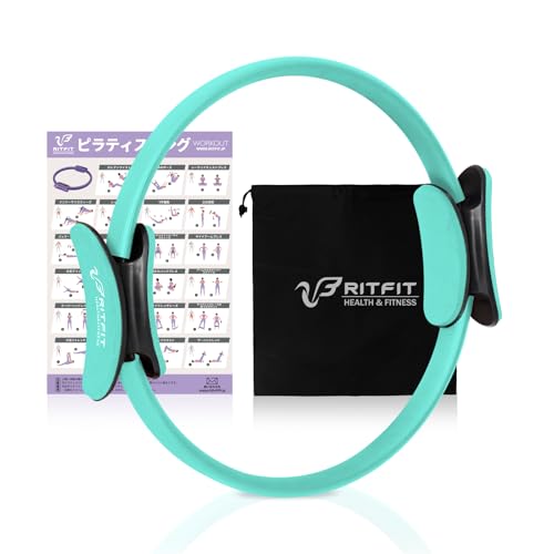 RITFIT ピラティスリング 有酸素運動 エクササイズ 引き締め ダイエット シェイプアップ 持久力 男女兼用 (単品, グリーン)