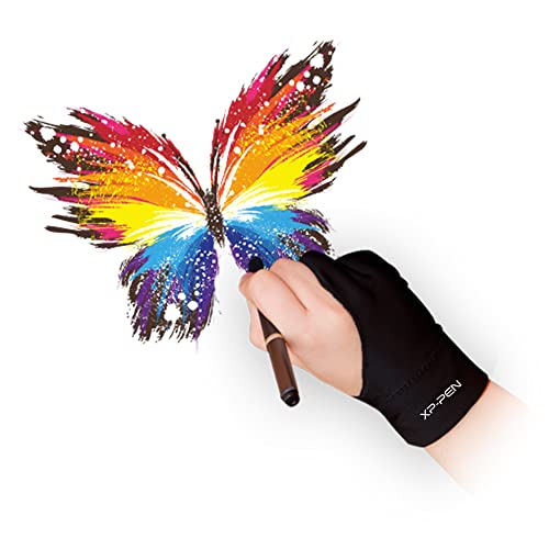 XP-PEN Drawing Anti-fouling Lycra Graphics Two-Finger Glove S/M/L Size (M)