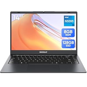 Portátil para estudiantes, hogar y negocios, procesador N5095 de cuatro núcleos, 2.9 GHz, 8 GB de RAM, 128 GB SSD, 1 TB expandible, computadora portátil de 14 pulgadas, WiFi 5, BT 5.0, USB