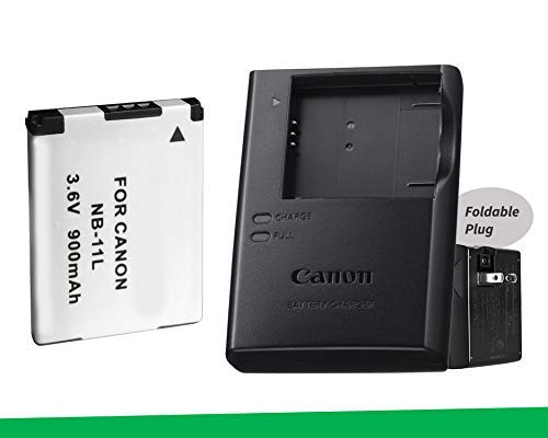 Battery Charger + NB-11L Battery, for Canon PowerShot ELPH 110 HS, ELPH 130 is, A2300, A2500, More