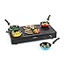 Produktbild Klarstein Partylette Tischgrill, 3-in-1: Grill/Wok-Raclette/Crêpe Maker, Leistung: 1000 W, stufenlos regelbar, 4 Personen, 4 farbige Wok-Pfännchen, Grillfläche: 52x28 cm, 4 Crêpe-Spatel aus Holz