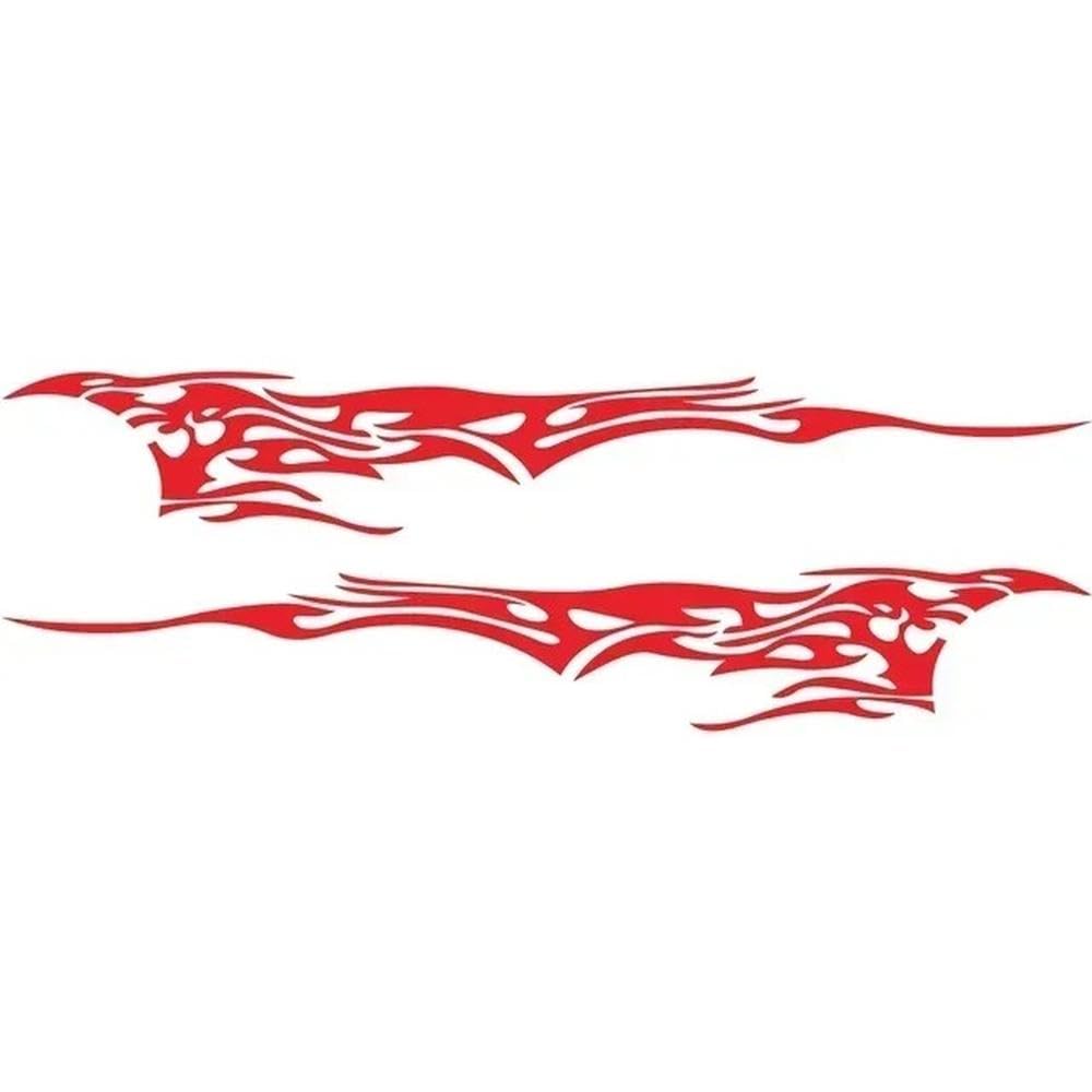 Car Vinyl Decal Graphics Side Flame Stickers Body Generic Race Decal Sticker(Red)