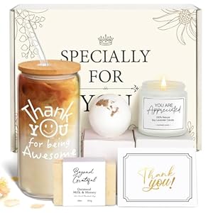 iAOVUEBY Dankeschön-Geschenkset mit Trinkglas