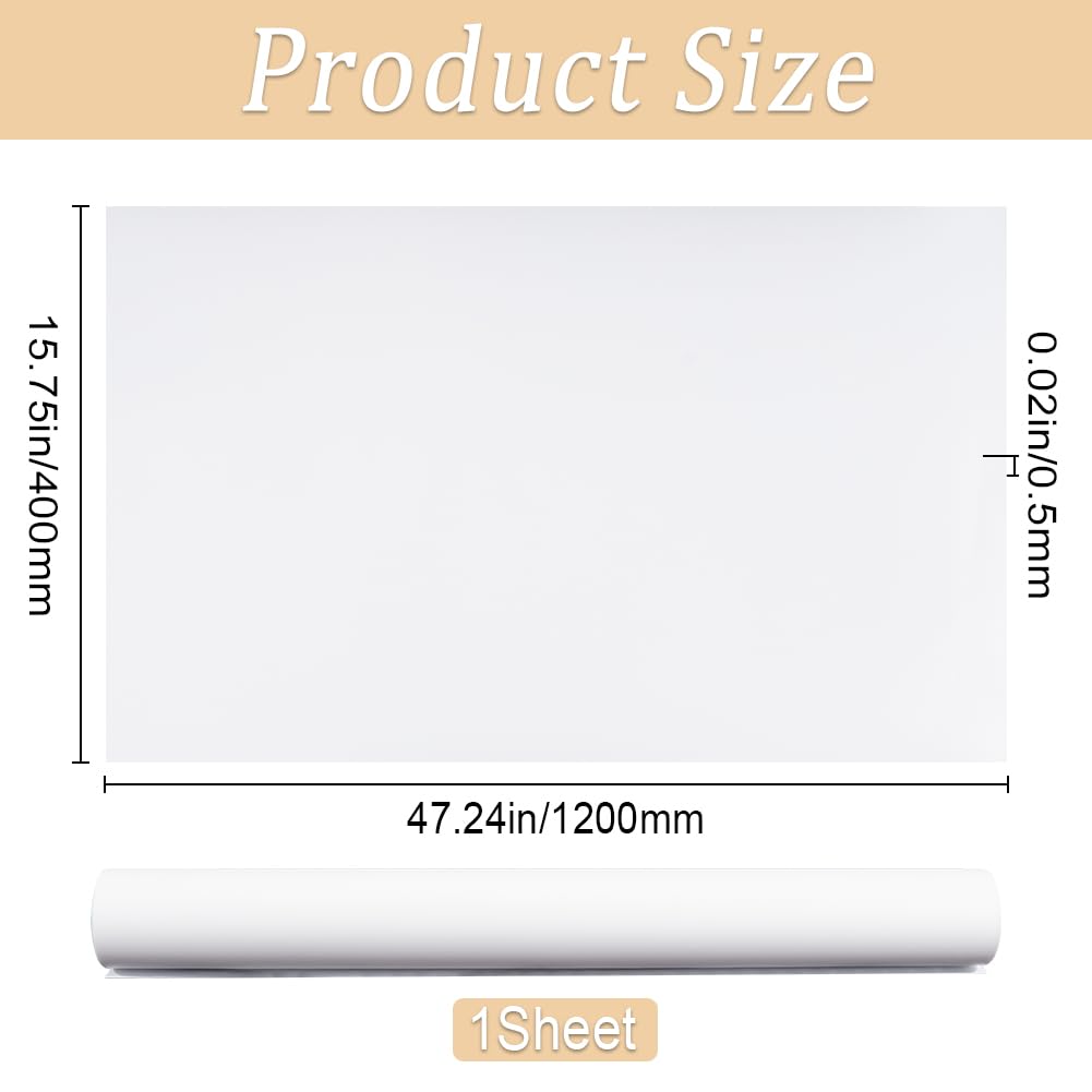 GORGECRAFT Fondale In PVC Bianco 120x40 cm Sfondo Fotografico per Cibo Vinile Riflettente Impermeabile per Prodotti Video Studio Fotografico Riprese Piatte Cosmetici Gioielli