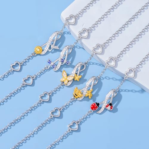Image of 925 Sterling Silver Layered Ankle Bracelets for Women Jewelry Gifts | 925 Sterling Silver Layered Sea Turtles /Elephant /Wave Anklet Animal Bracelet Summer Ocean Beach Jewelry Gifts for Women