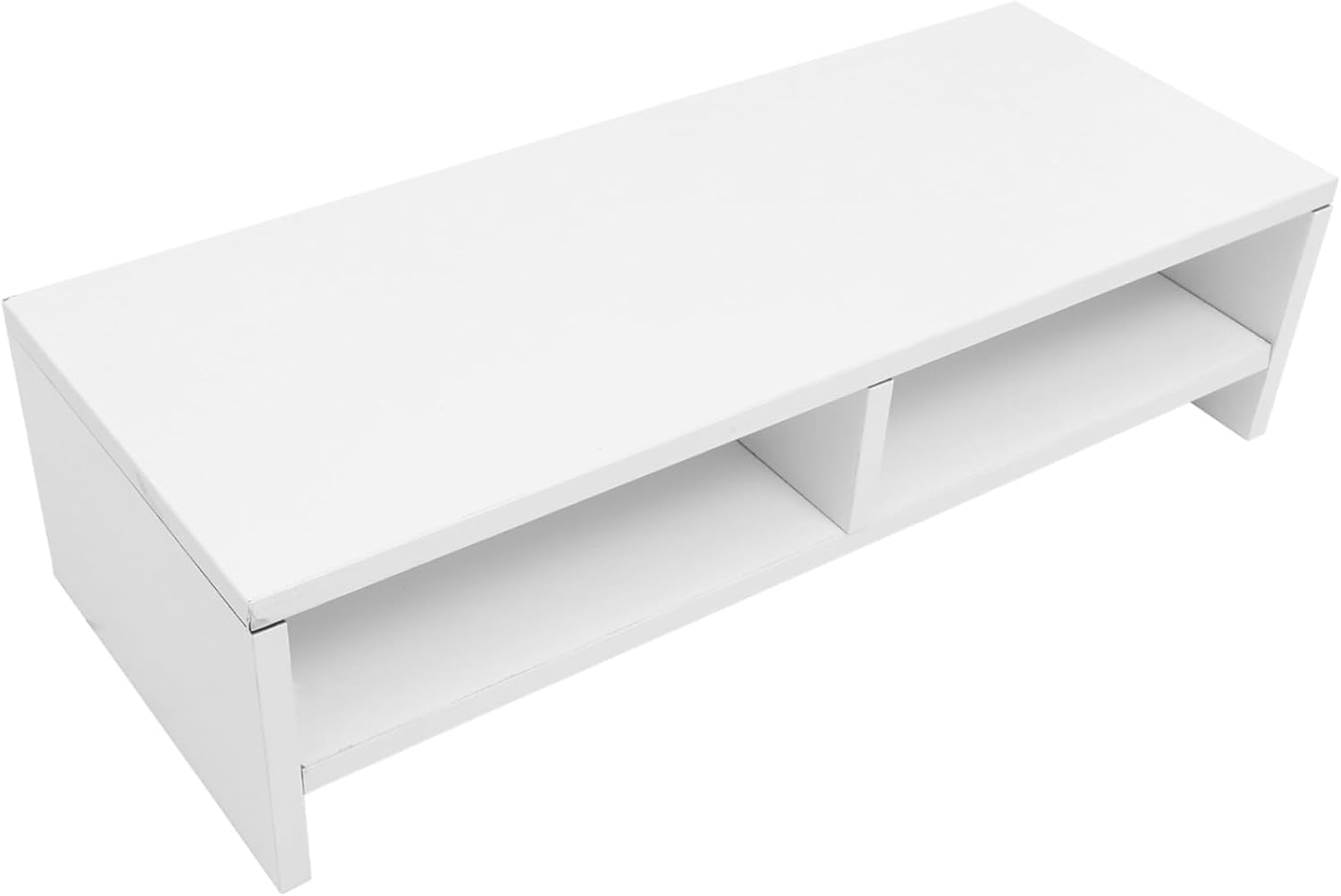 VOSAREA Ergonomic Monitor Stand for Desk with Computer Lifting Rack Desktop Storage Shelf Organizer for Office Double Design to Elevate Screen and Store Accessories