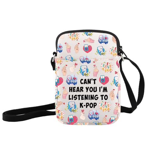 JXGZSO Music Lover Gift Can't Hear You I'm Listening To Crossbody Bag Thrmed Shoulder Bag Music Fans Gift