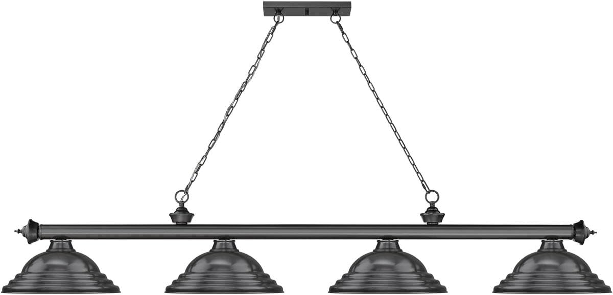 Z-Lite 2306-4BP-SBP Cordon Billiard Pendant, 4-Light 240 Total Watts, Bronze Plated