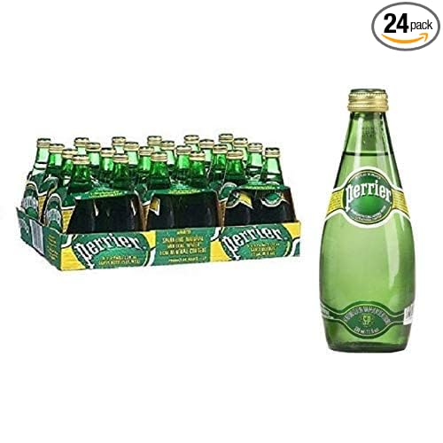 Perrier Natural Mineral Carbonated Water Sparkling - Pack of 24 Bottle, 24 x 330 ml