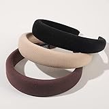 Ivyu Padded Headbands for Women- 3 Pcs Diademas Para Mujer De Moda Fashion Headband Hair Bands Neutral Puffy Headband