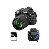 Megapixel: 24,2 MP Nikon D3300 + 18 – 105 VR + SD 4 GB KIT D Kamera SLR 3000 MP CMOS 6000 x 4000pixels schwarz – Digitalkameras (24,2 MP, 6000 x 4000 Pixel, CMOS, Full HD, 410 g, schwarz)