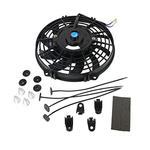 Jdmspeed New Universal Slim Fan Push/Pull Electric Radiator Cooling Engine Kit 12V 80W 9 Inch #TOP1