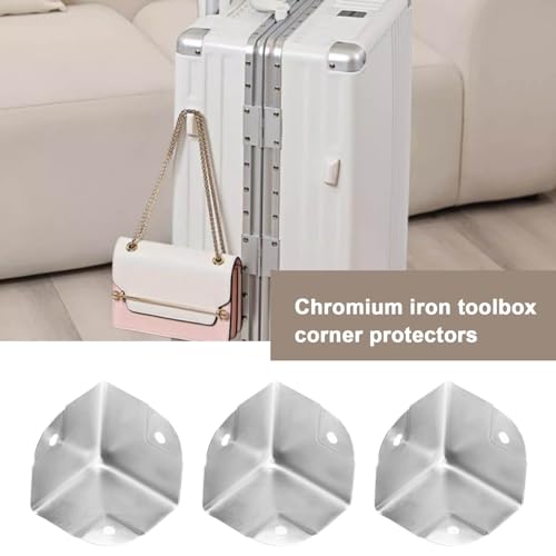 Image of The Lord of the Tools 15PCS Tool Box Corner Protectors Metal Corner Guard Tool Box Metal Angle Protector Furniture Metal Corner Protector for Boxes Table Luggage