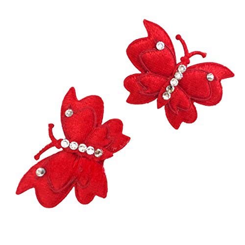 Set de pinzas mariposa color rojo miniatura 1