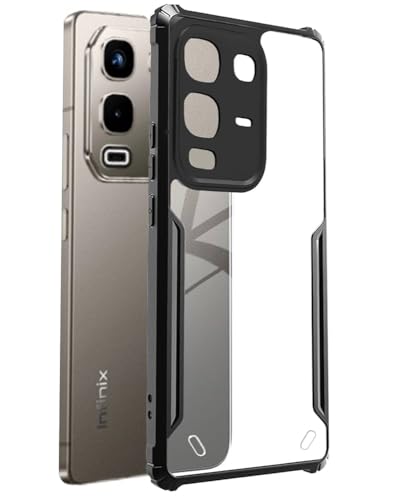 Image of SPAZY CASE Infinix Note 50 Pro 4G Back Cover | Transparent Crystal Clear Hard PC Back Case with TPU Bumper, Drop Protection Case Cover for Infinix Note 50 Pro 4G