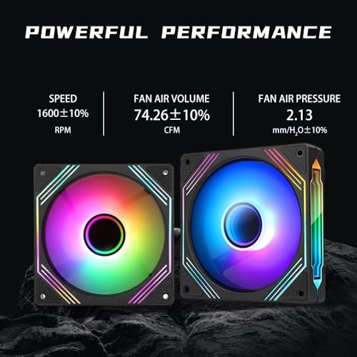 Image of Prism14 140mm ARGB PC Case Fans(Black Forward 1 Pack)