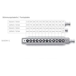Seydel Chromatic Saxony 48 MC Harmonica Tonart C - Les Beatles, Paul McCartney, John Lennon, RIngo Starr, George Harrison Seydel Chromatic Saxony 48 MC Harmonica Tonart C – Image 3