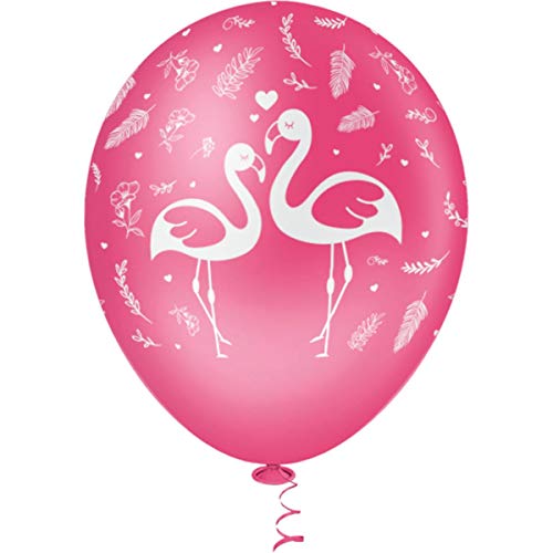 Balão N.10 Flamingo, Riberball,1003FLA990025, Multicor, Pacote com 25