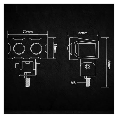 Focos para motocross LED 20W bicolor que eliminan la niebla 2