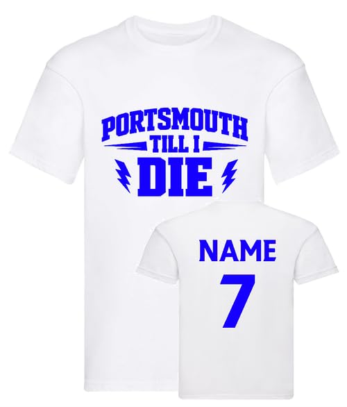 Portsmouth Football Tee Childrens Team Shirt White Customisable