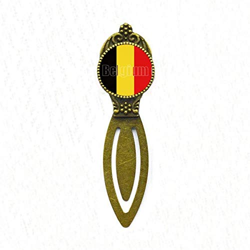 Marque-page de la Belgique style rétro en métal haut de gamme
