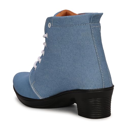 Image of KRAFTER Women's And Girls Classic Winter Suede velvet High heel Boots Casual, Outdoor and Holiday Outings