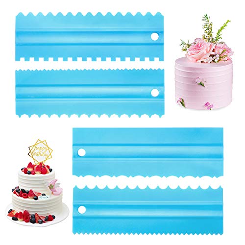 Kuchenschaber, Kunststoff Sägezahn Kuchen Schaber Set Cover