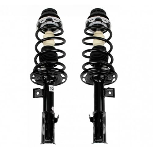 Image of TRQ Front Driver and Passenger Side Strut and Spring Assembly Set Loaded | For 07-08 Honda Fit