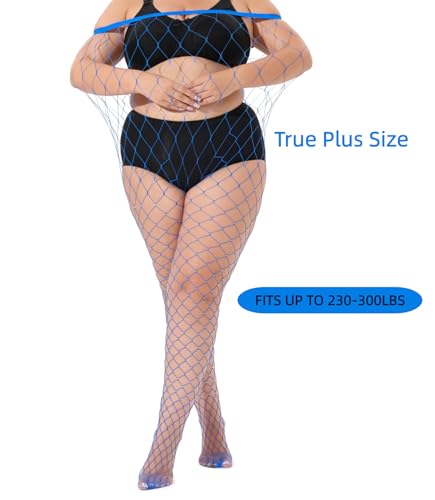 Image of Plus Size Fishnet tights Glitter stockings Sparkly Pantyhose Leggings for women-Big Mesh