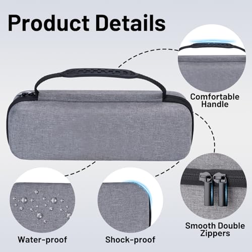 Image of M833 protable printer case, Storage Bag Compatible with Memoking, Memoquneen, Itari, COLORWING, Phomemo M832 /M833 /M834 /M835 Printer, Portable Bag Lightweight for Travel, Grey